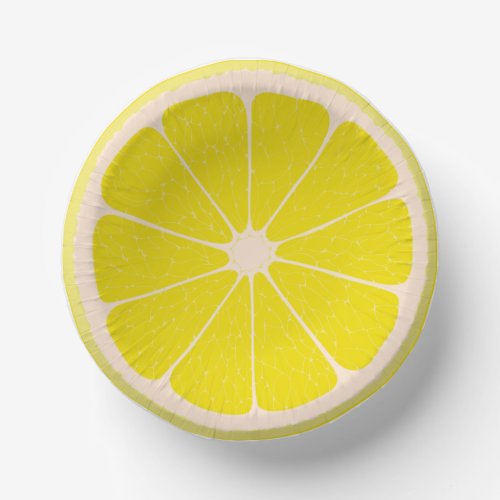 Paper plates with lemon fruit decoration  paper bowls