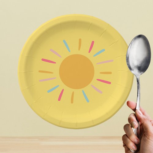 Paper Plates _ Yellow Sunshine Baby Shower