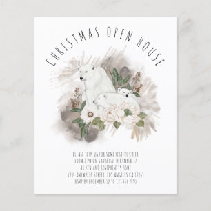 PAPER Polar Bear Christmas Open House Invite