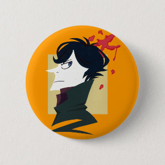 Paper Portrait Pinback Button