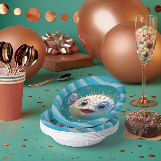 Paper Pufferfish Bowl (Multi)