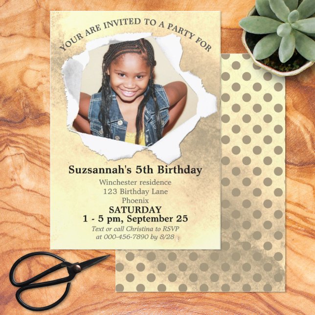 Paper Punch Shape Custom Photo Watercolor Template (Creator Uploaded)