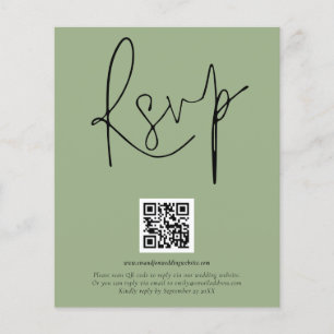 PAPER   QR Code Script Wedding Sage RSVP