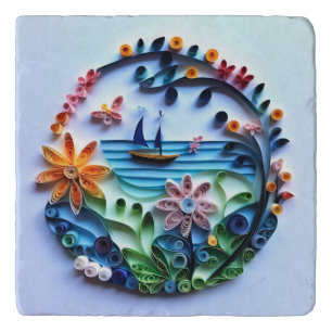 Paper Quilled Craft Trivet