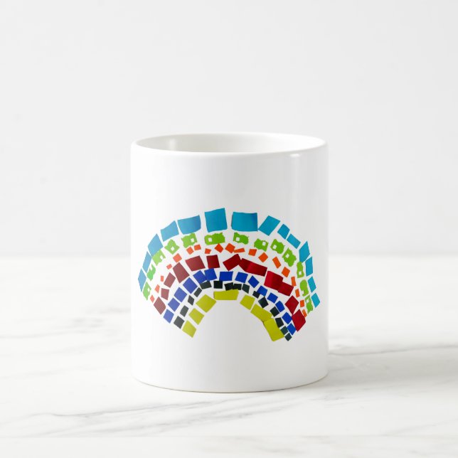Paper rainbow coffee mug (Center)