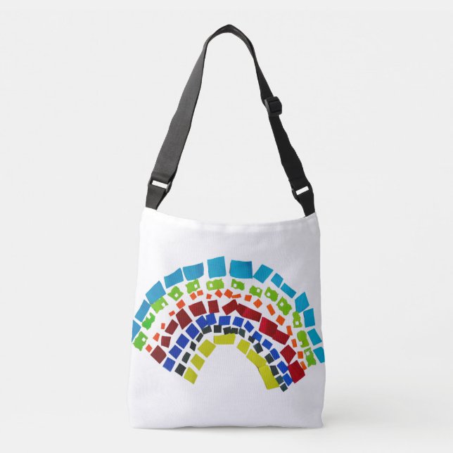 Paper rainbow crossbody bag (Front)