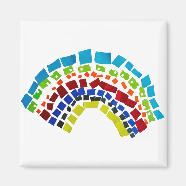Paper rainbow magnet (Front)