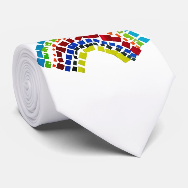 Paper rainbow neck tie (Rolled)