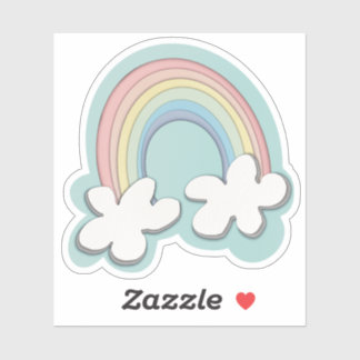 Paper rainbow sticker