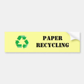 Recycled Paper Bumper Stickers - Car Stickers | Zazzle