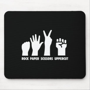 Paper Rock Scissors Uppercut Boxing Martial Arts K Mouse Pad