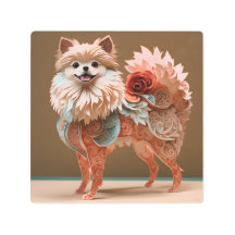 Paper Rococo Pomeranian Pastel Colors
