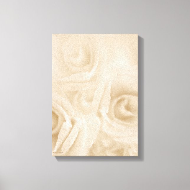 Paper Roses Sepia Canvas Print (Front)
