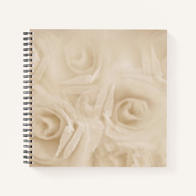 Paper Roses Sepia Notebook (Front)