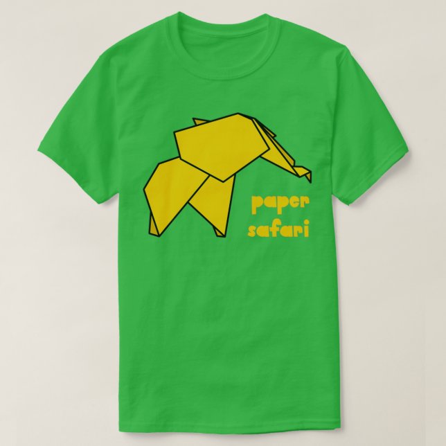 Paper Safari yellow elephant T-Shirt (Design Front)