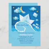 Paper Sailboat Baby Shower Invitation (Front/Back)