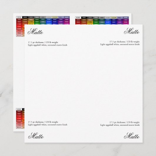 Paper Sample Choose Your Paper Type (Front/Back)