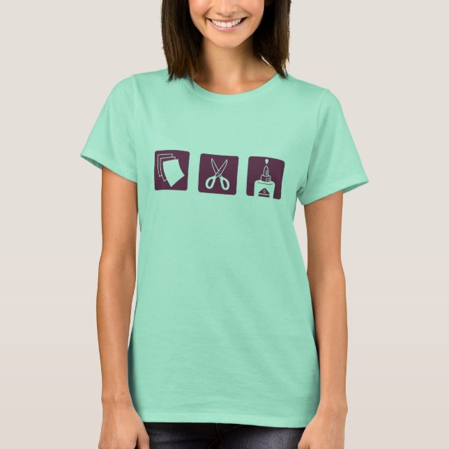 Paper Scissors Glue T-Shirt (Front)