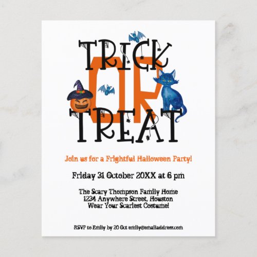 PAPER  Script Trick Or Treat Halloween Party