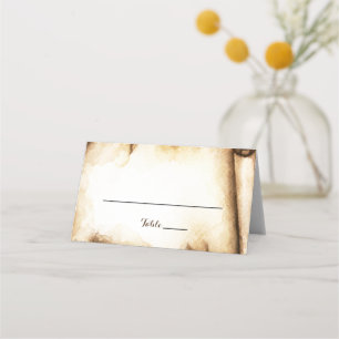 Paper Scroll Rustic Country Wedding Place Card