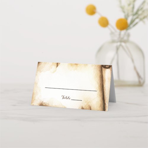 Paper Scroll Rustic Country Wedding Place Card