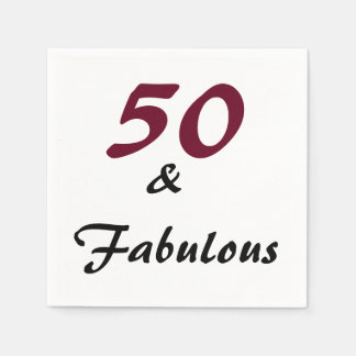 paper serviettes for 50th birthday napkins