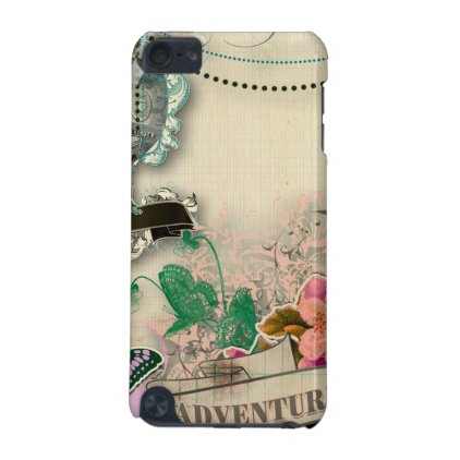 paper shabby chic, french country,vintage,worn,rus iPod touch (5th generation) case