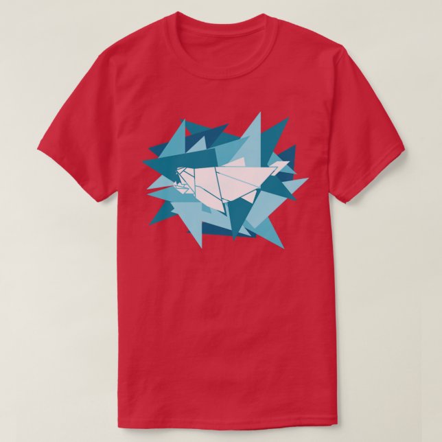 Paper Shards Origami Dunkleosteus  T-Shirt (Design Front)