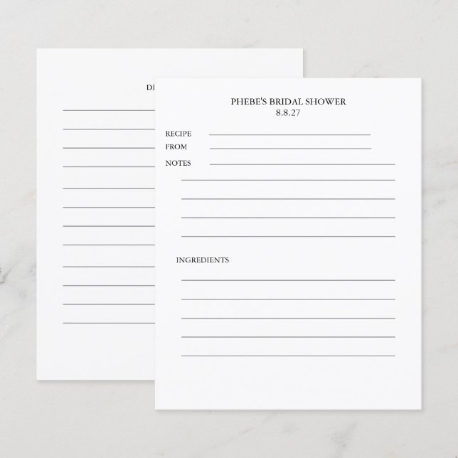 Paper Sheet (Front/Back)