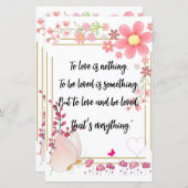 Paper Sheet and Love Quotes (Front/Back)