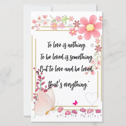 Paper Sheet and Love Quotes (Front)