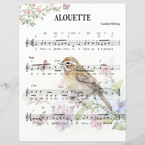 Paper_Sheet Music Art_Alouette