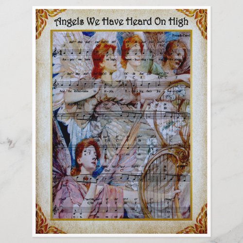Paper Sheet Music Art_Angels We Have Heard On High