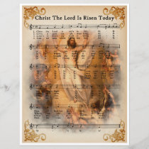 Paper Sheet Music Art-Christ the Lord is Risen 