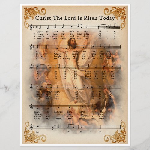 Paper Sheet Music Art_Christ the Lord is Risen 