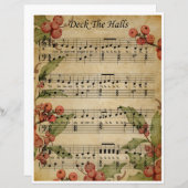 Paper Sheet Music Art-Deck the Halls (Front/Back)
