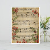 Paper Sheet Music Art-Deck the Halls (Standing Front)