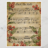 Paper Sheet Music Art-Deck the Halls (Front)