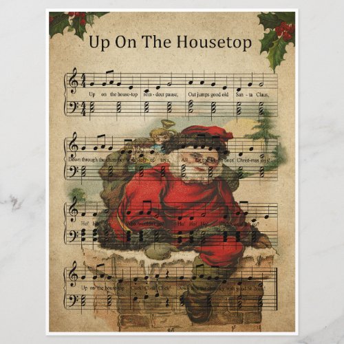 Paper-Sheet Music Art-Up On The Housetop
