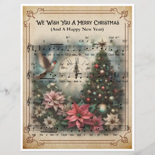 Paper_Sheet Music Art _ We Wish You A Merry Xmas
