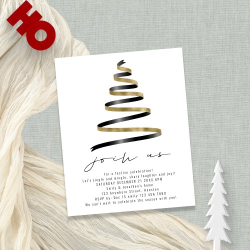 PAPER Simple Gold Black Tree Christmas Party
