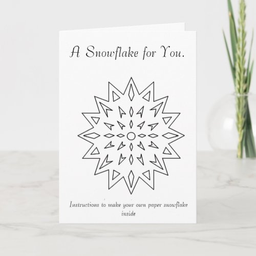 Paper Snowflake Ornament Holiday Card