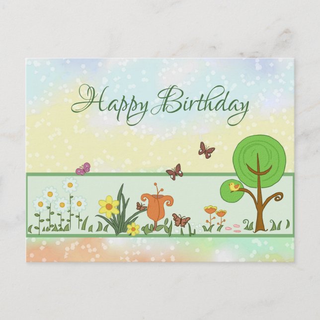 paper spring postcard (Front)