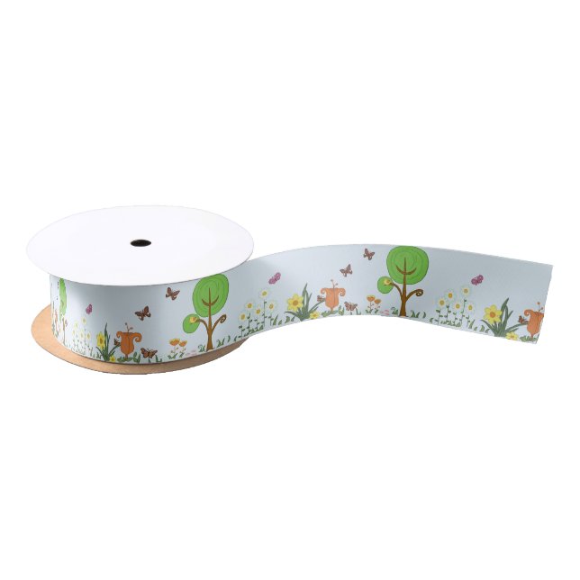 paper spring satin ribbon (Spool)