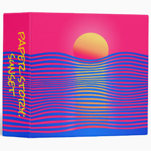 paper story: sunset 3 ring binder