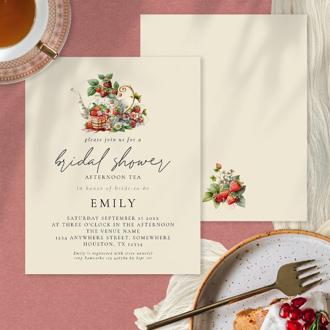 PAPER | Strawberries Afternoon Tea Bridal Shower (Creator Uploaded)