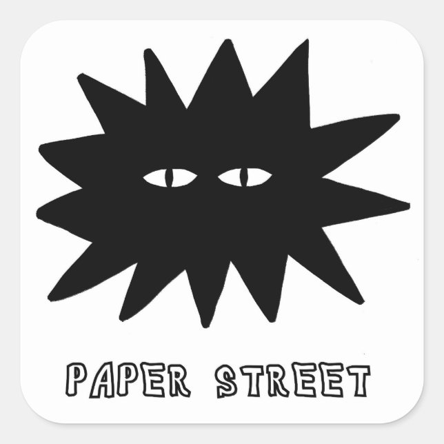 Paper Street Square Star Sticker (Front)