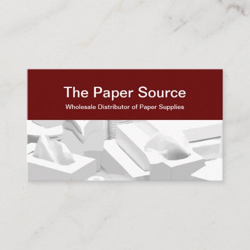 Paper Supply Distributor Business Card