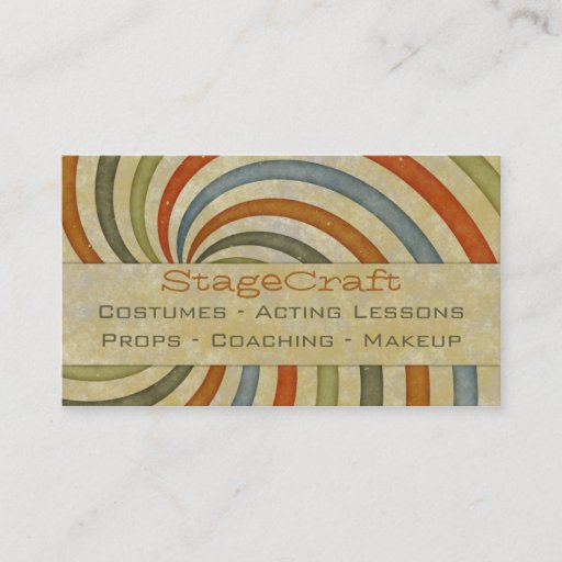 Customizable Paper Swirl Retro Business Cards