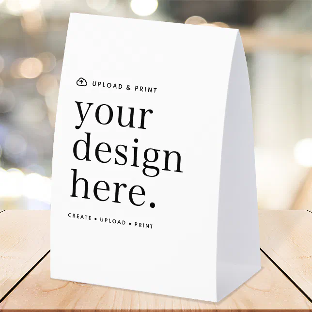 Triangle Paper Table Sign Paper Table Tent Sign | DIY 4x6 Tabletop Display | Zazzle